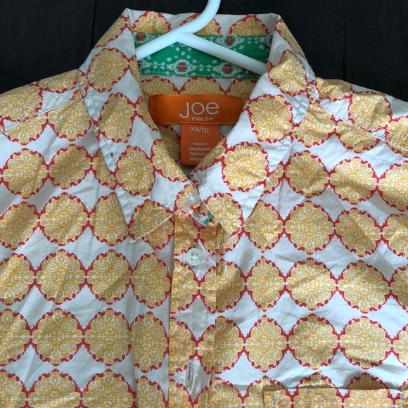 Joe Fresh Bright Button Up Blouse - Picture 1 of 10